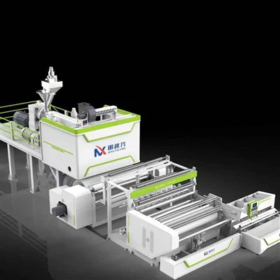 Stroj na prevíjanie lepiacej fólie